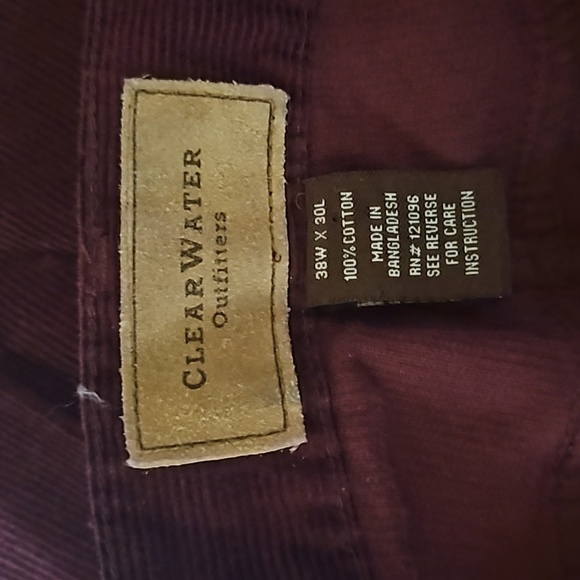 Clear Water Outfitters Corduroy Wine NWT Pants - Picture 3 of 6
